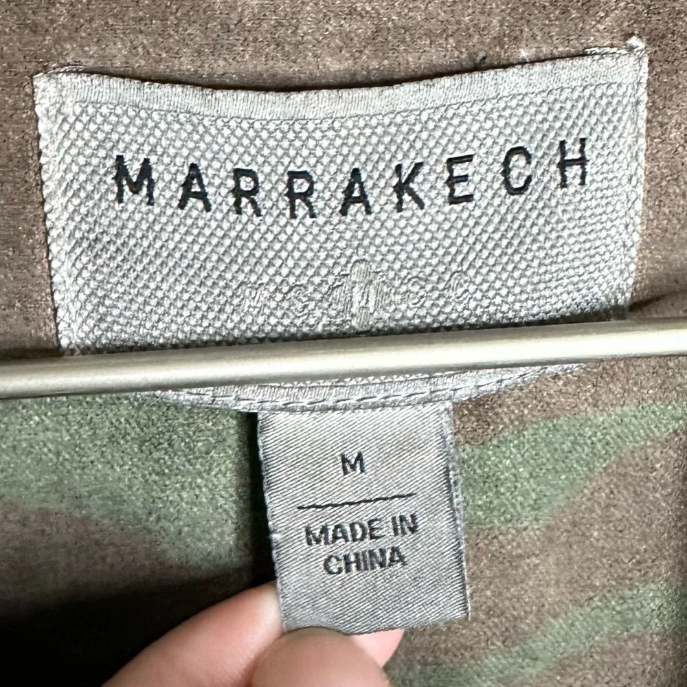 Anthropologie Marrakech Marni Scuba Suede Jacket in Camo Size M - Picture 7 of 8